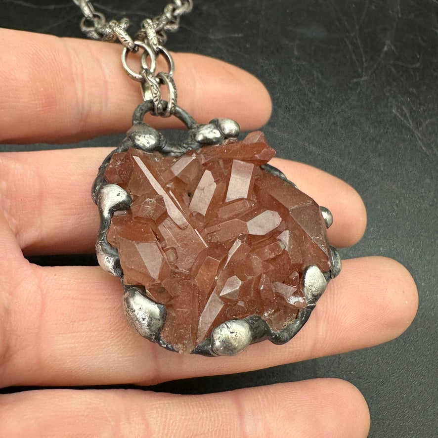 Burst ~ Red Quartz Necklace