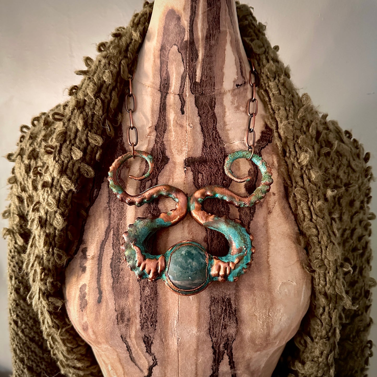 Kraken ~ Tentacle Copper Electroformed Necklace