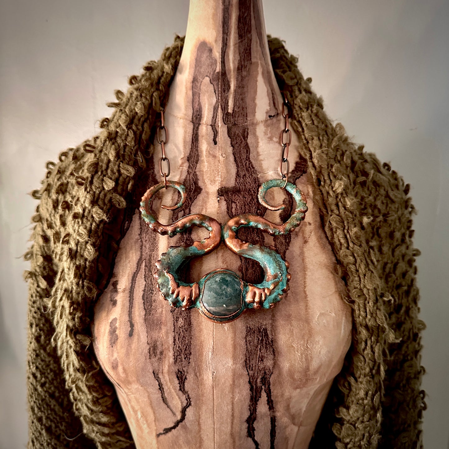 Kraken ~ Tentacle Copper Electroformed Necklace