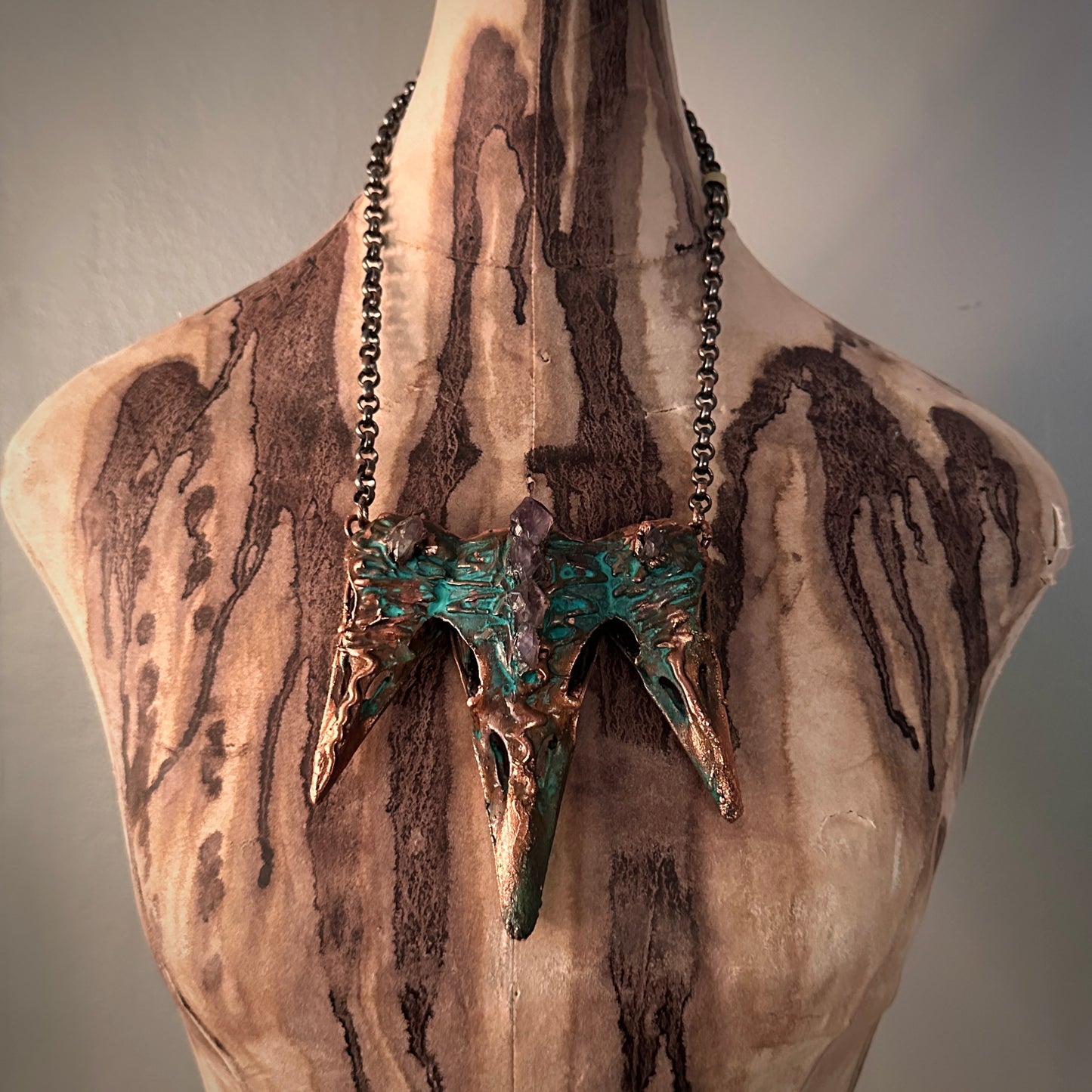 Ritual ~ Raven Copper Electroformed Necklace