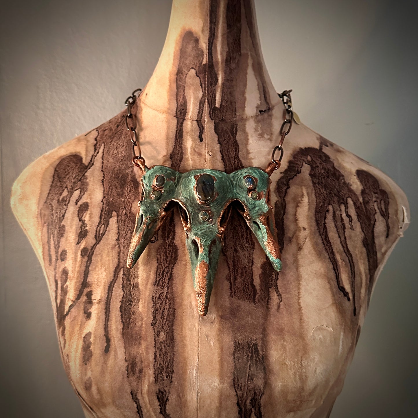 Rival ~ Raven Copper Electroformed Necklace
