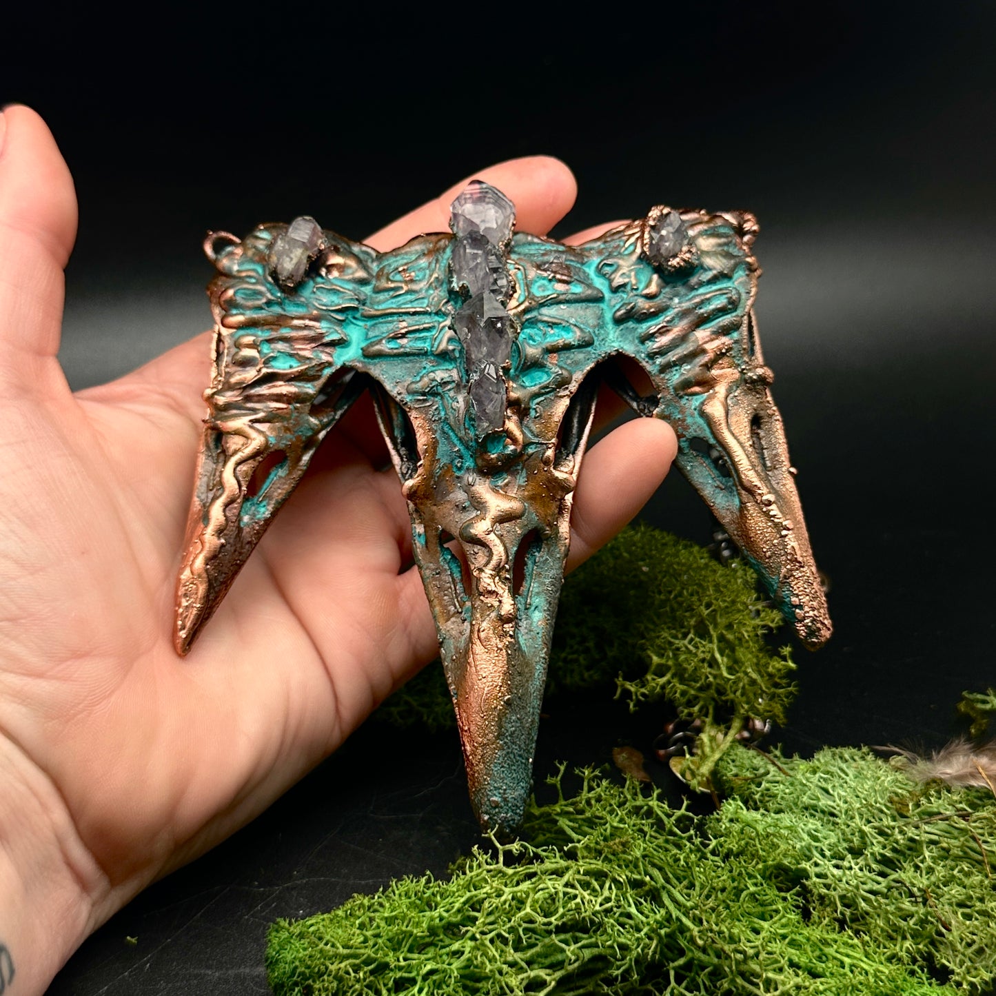 Ritual ~ Raven Copper Electroformed Necklace
