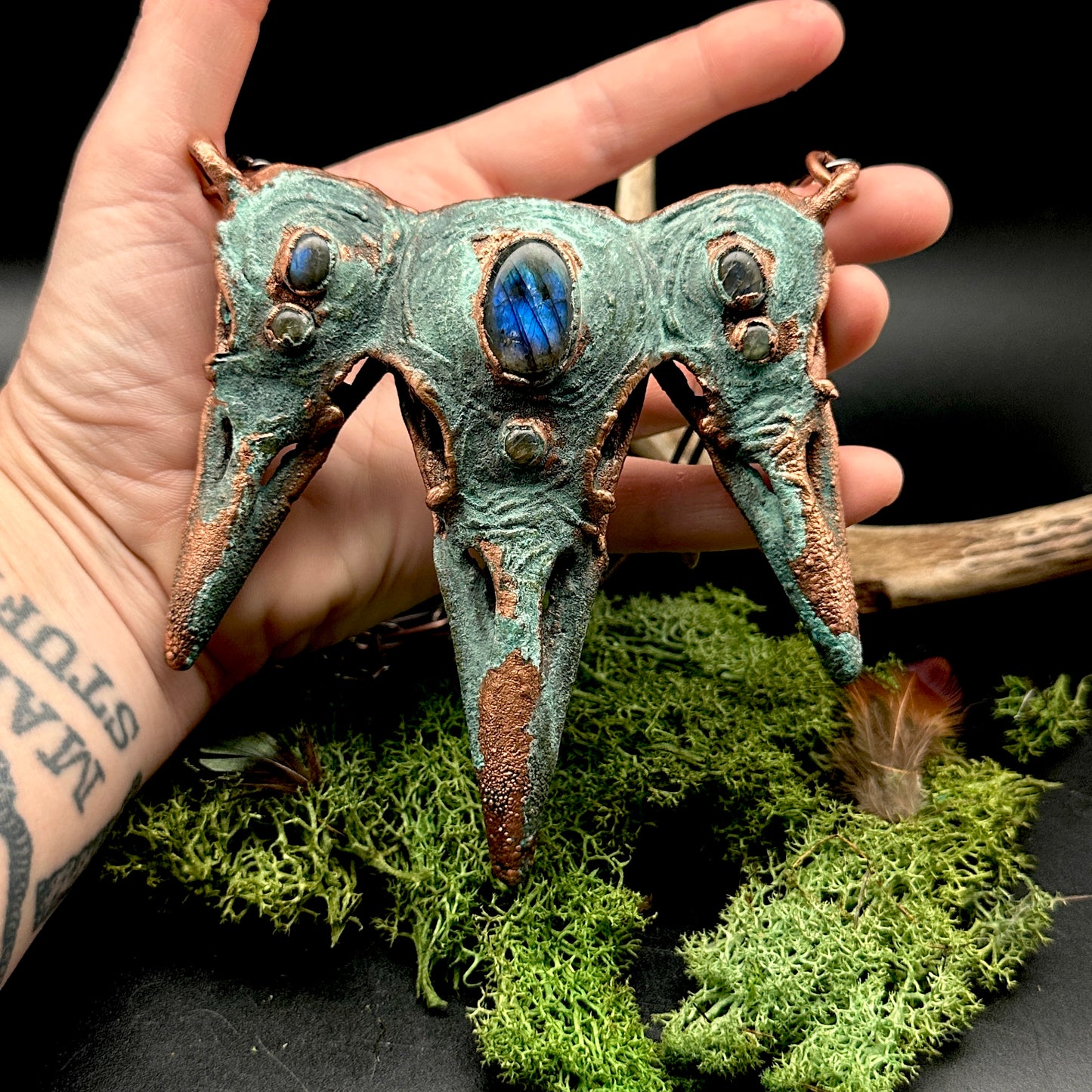 Rival ~ Raven Copper Electroformed Necklace