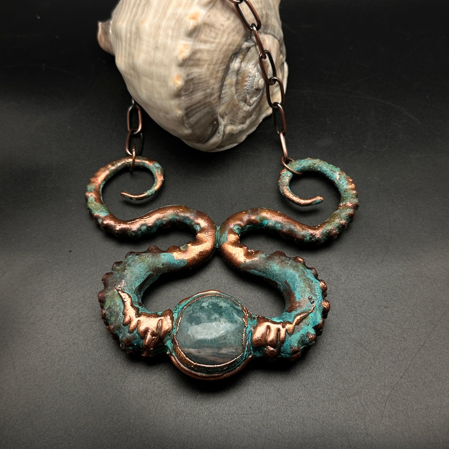 Kraken ~ Tentacle Copper Electroformed Necklace