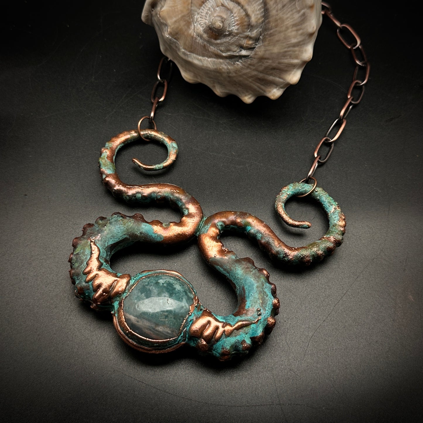 Kraken ~ Tentacle Copper Electroformed Necklace