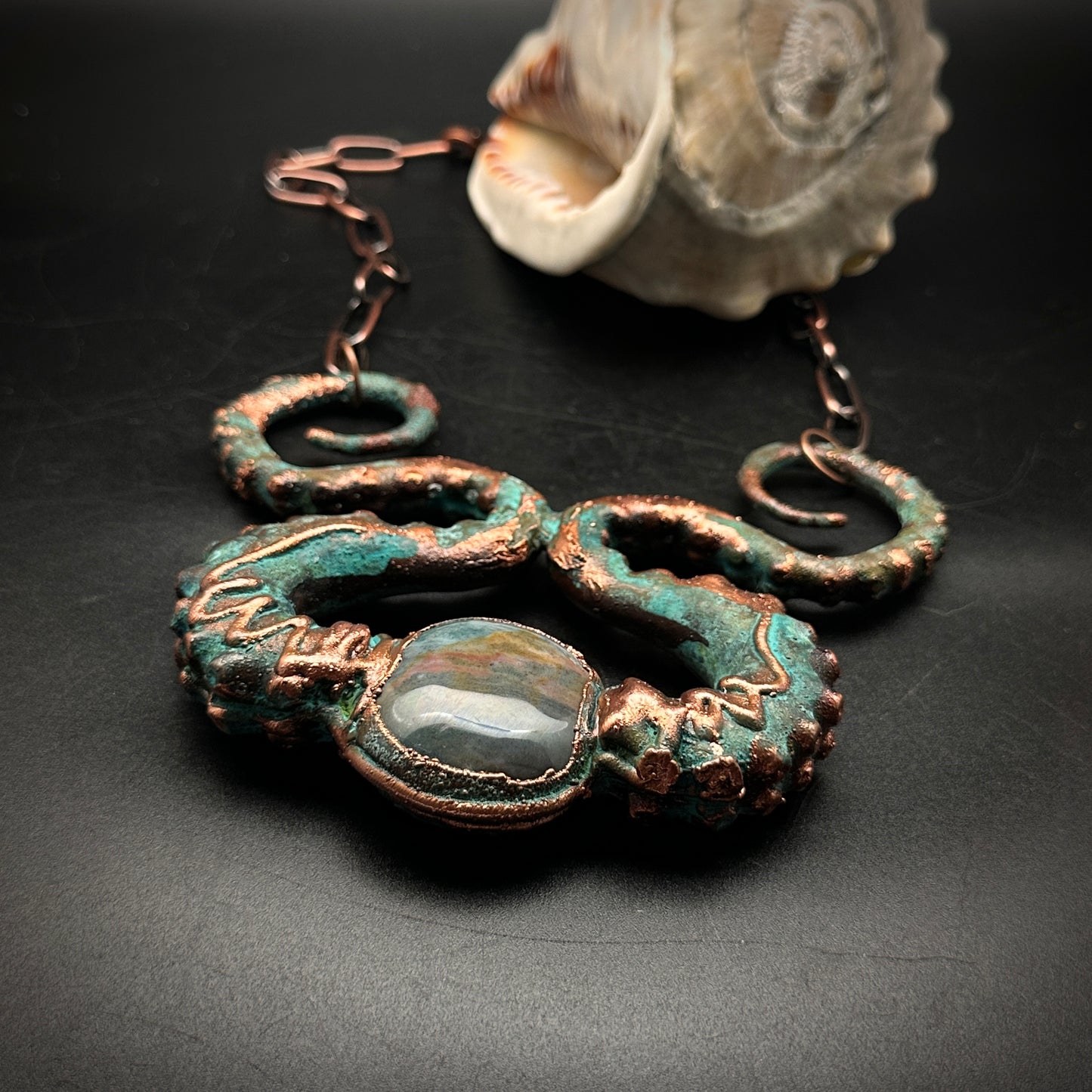 Kraken ~ Tentacle Copper Electroformed Necklace