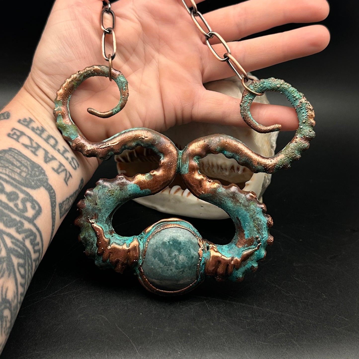Kraken ~ Tentacle Copper Electroformed Necklace