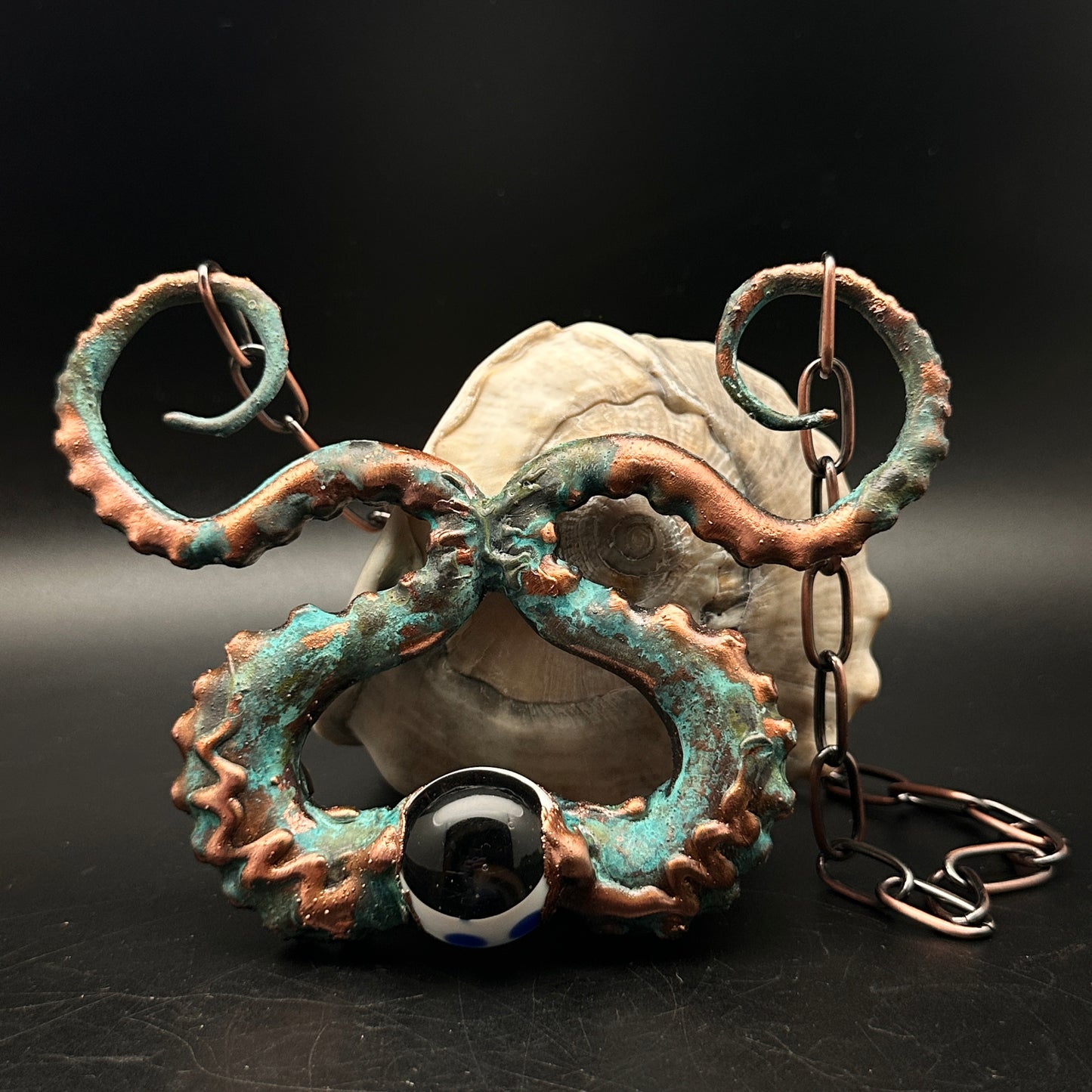 Eye Of Zornia ~ Tentacle Copper Electroformed Necklace