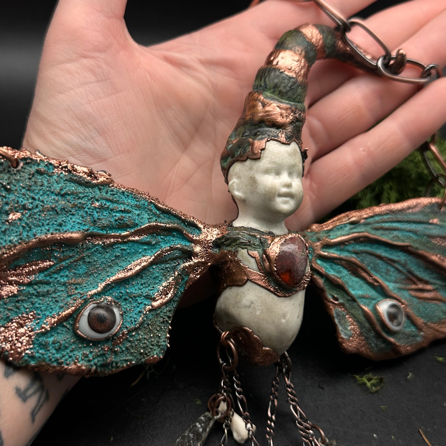Oracle of The Verge ~ Fantastical Copper Wall Hanging/Necklace