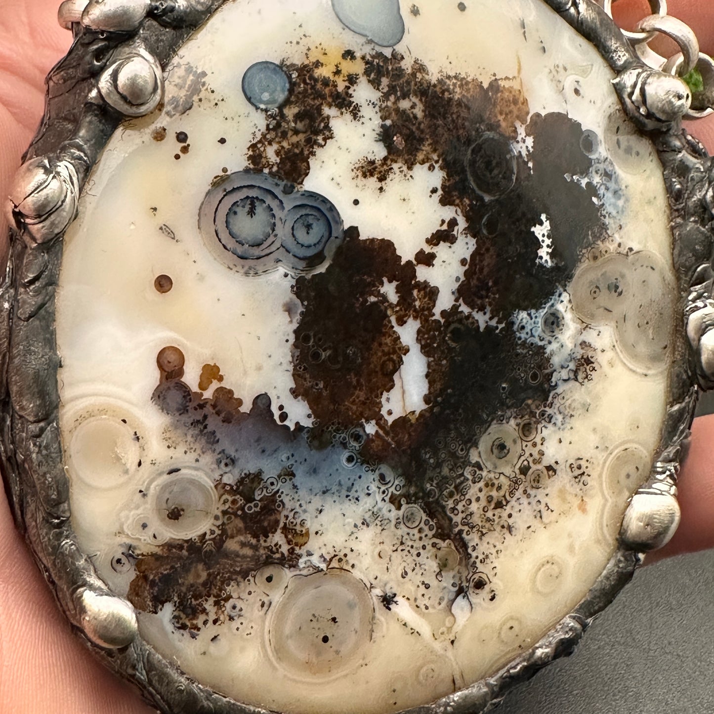 Luna ~ Huge Agate Moon Necklace