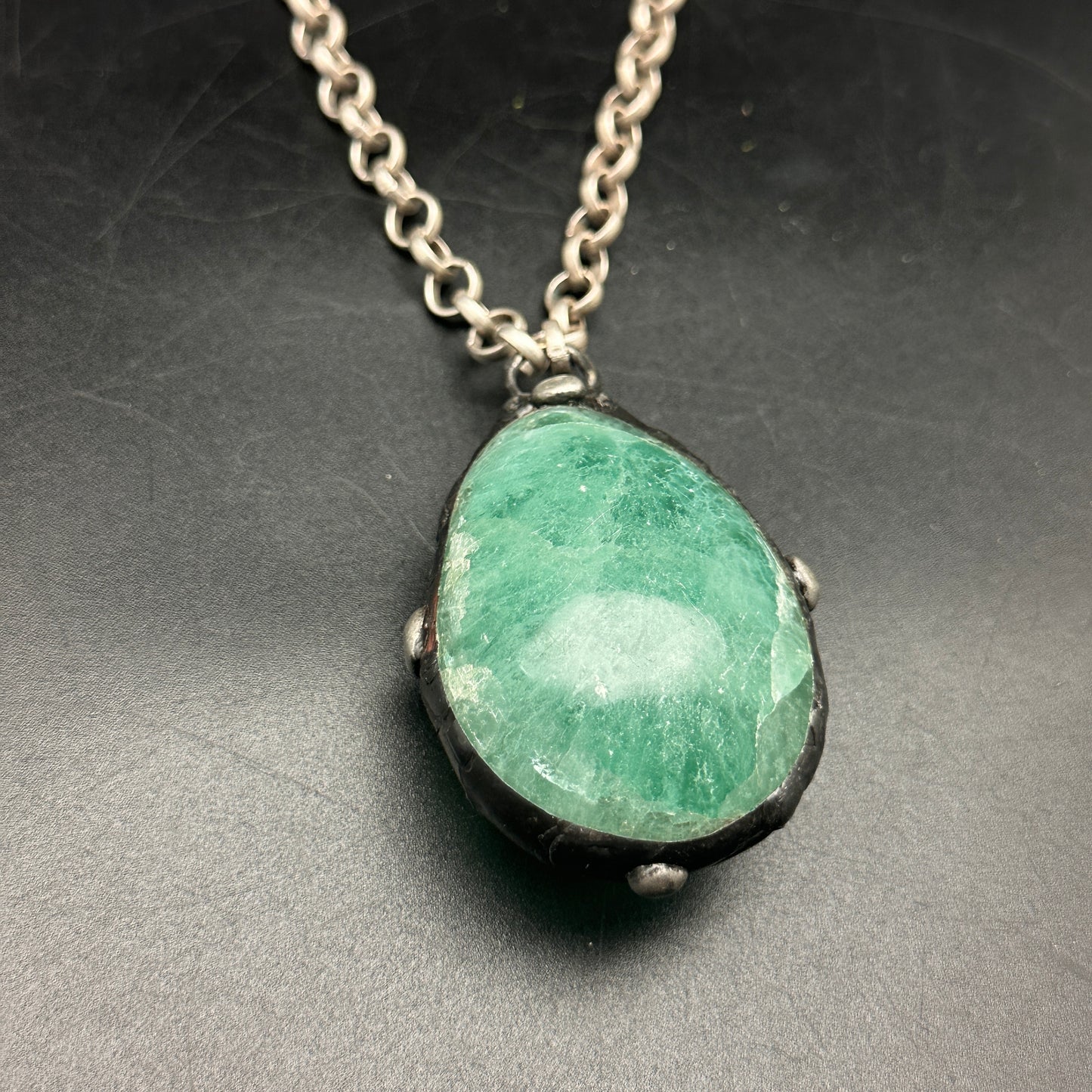 Jewel ~ Light Green Fluorite Necklace