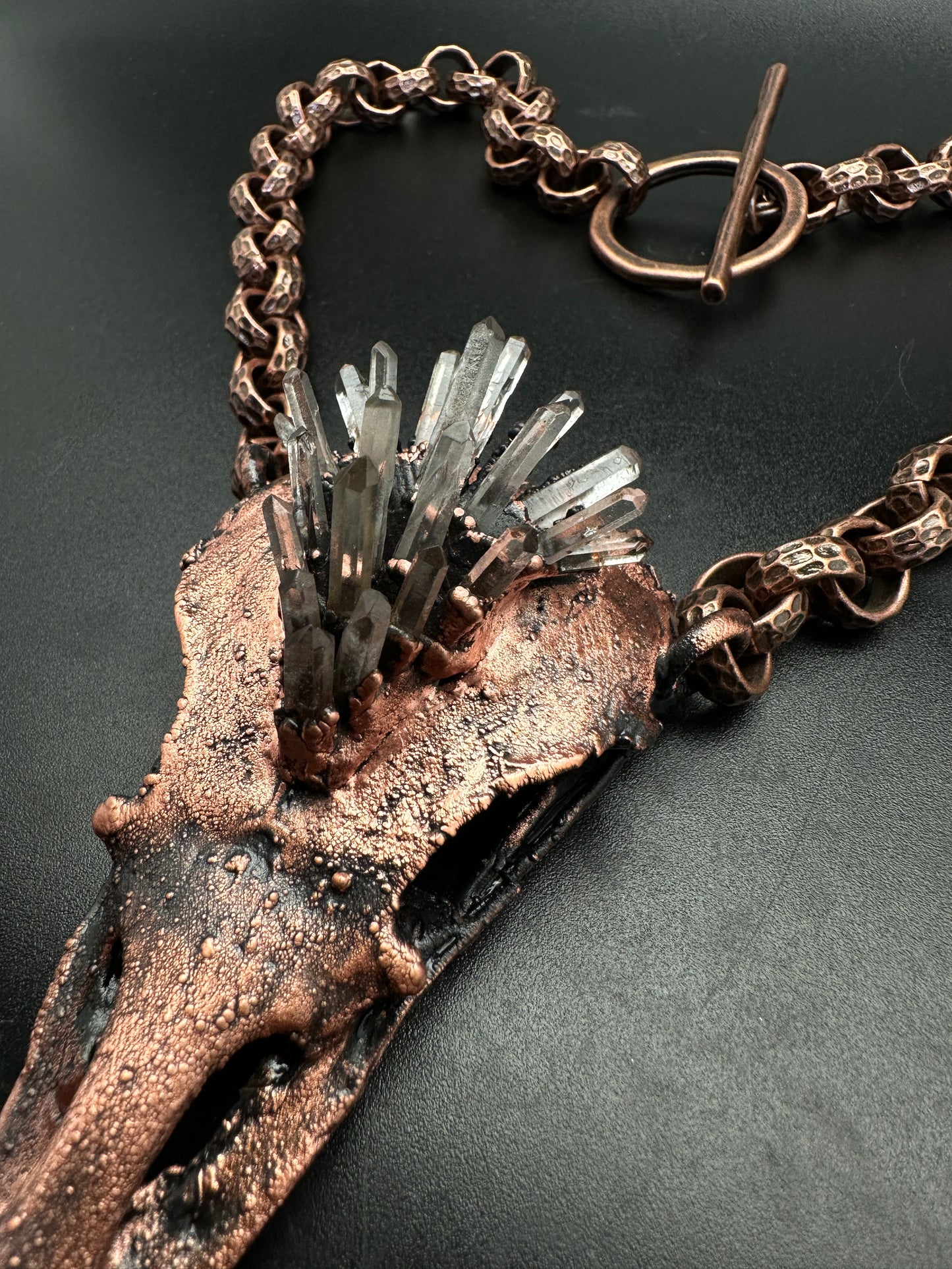 Witcher ~ Raven Copper Electroformed Necklace