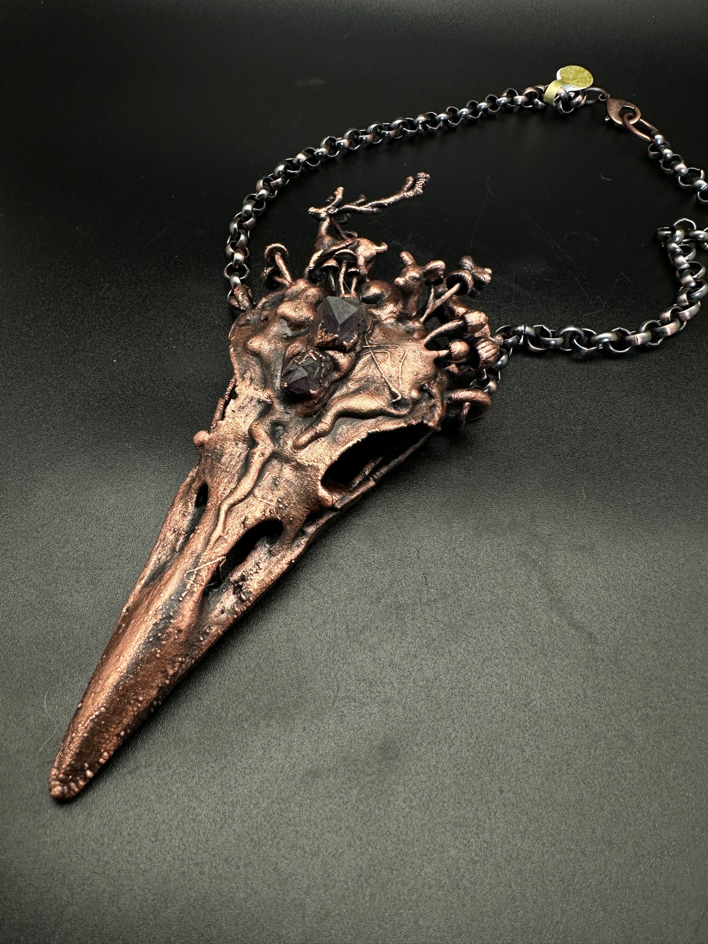 Forest Floor ~ Raven Copper Electroformed Necklace