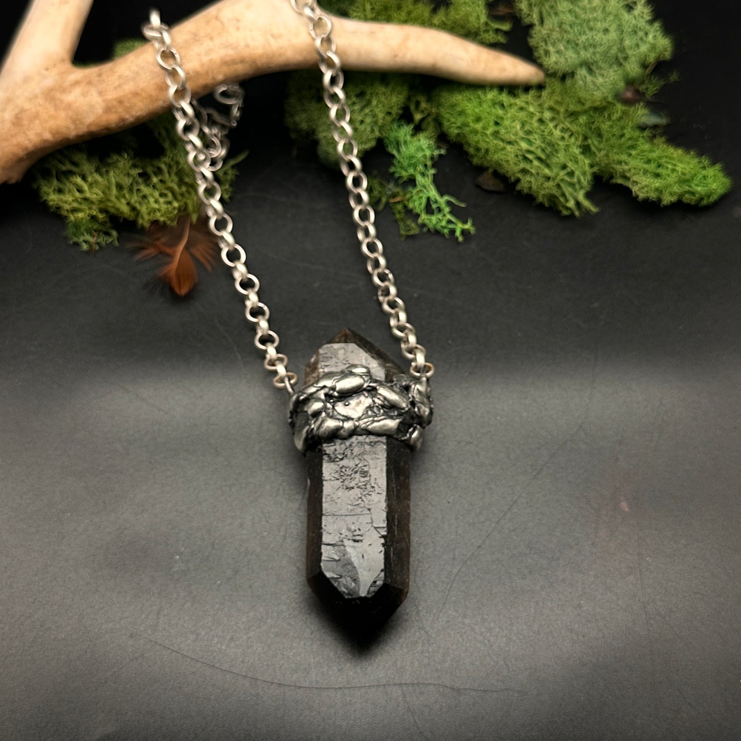 Signals ~ XL Smoky Quartz Pendant