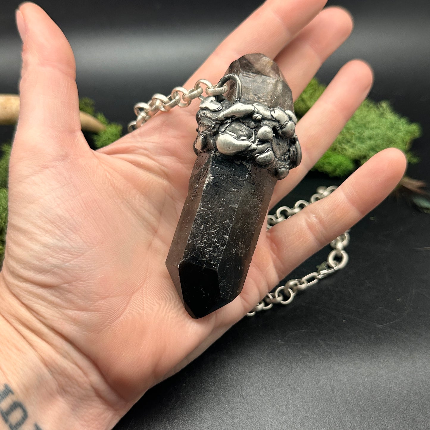 Signals ~ XL Smoky Quartz Pendant