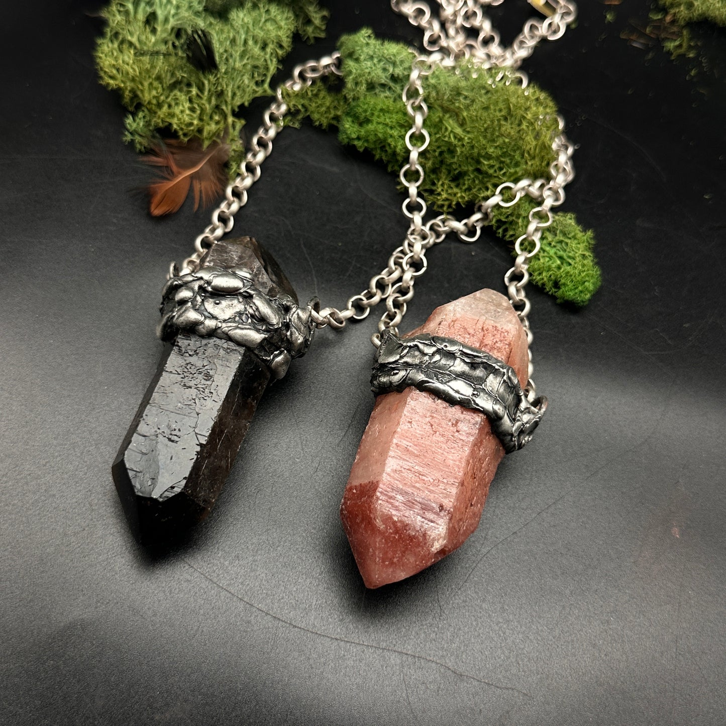 Embers ~ XL Red Quartz Pendant