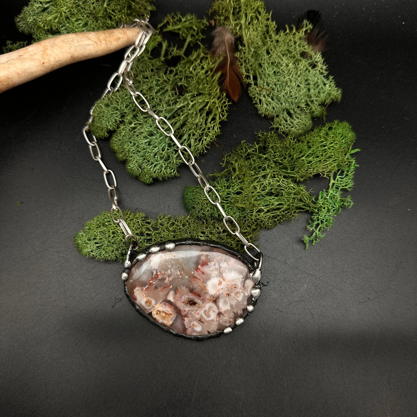 Bloom ~ Flower Agate Necklace