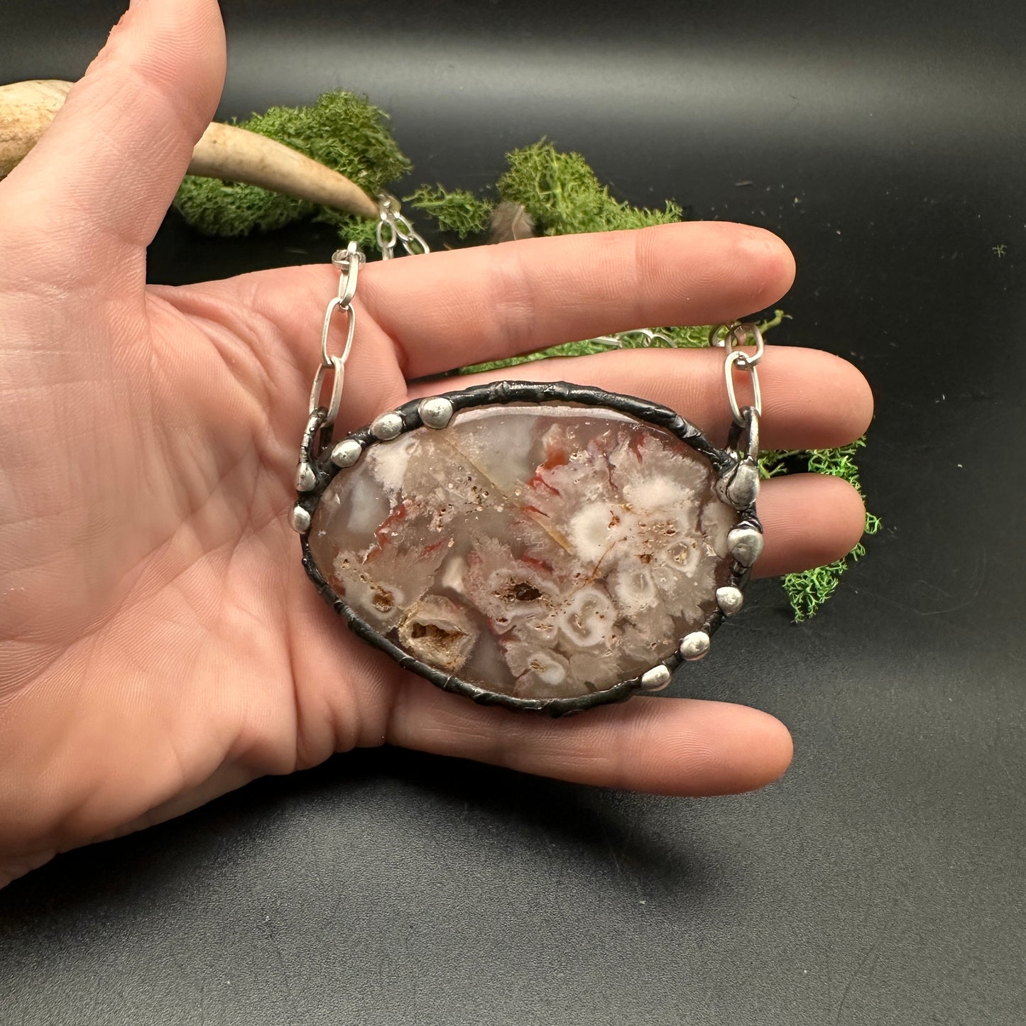 Bloom ~ Flower Agate Necklace