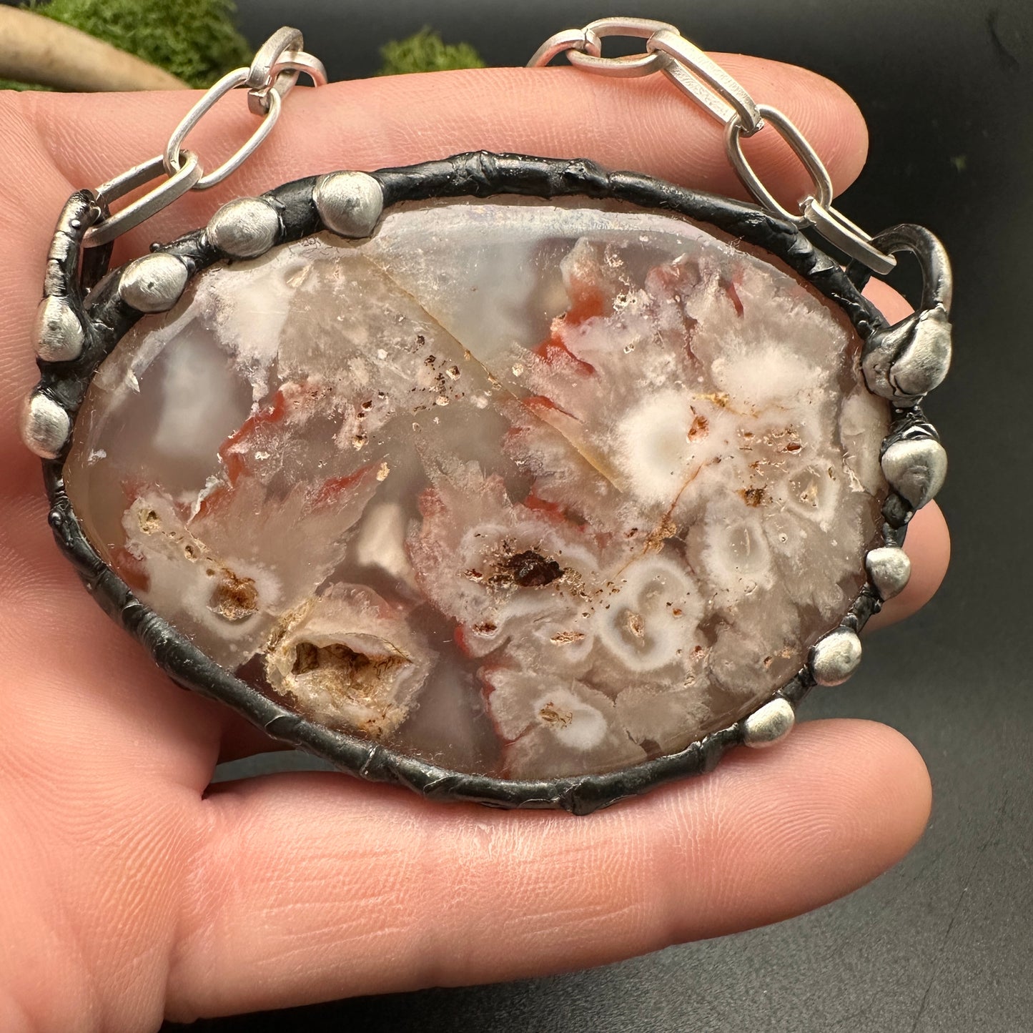 Bloom ~ Flower Agate Necklace