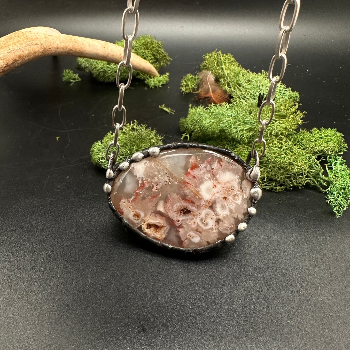 Bloom ~ Flower Agate Necklace
