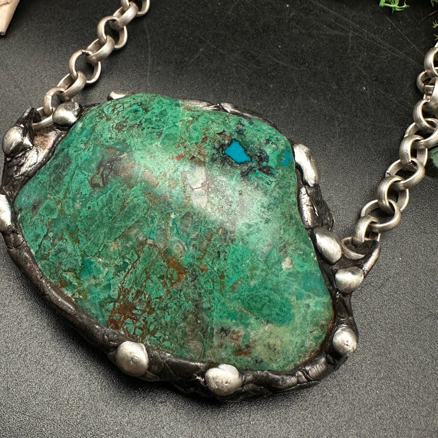 Gaia ~ Large Chrysocolla Necklace