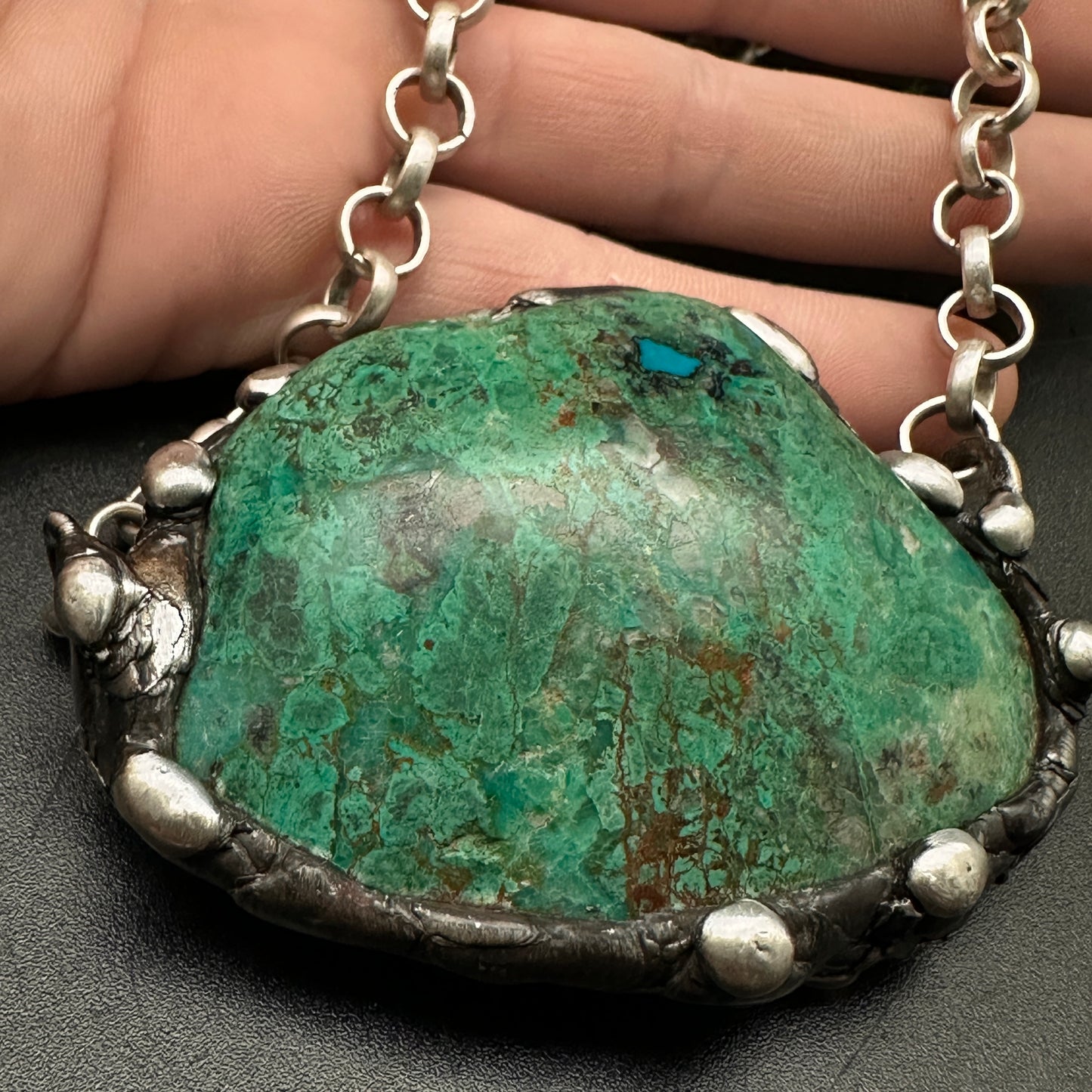 Gaia ~ Large Chrysocolla Necklace