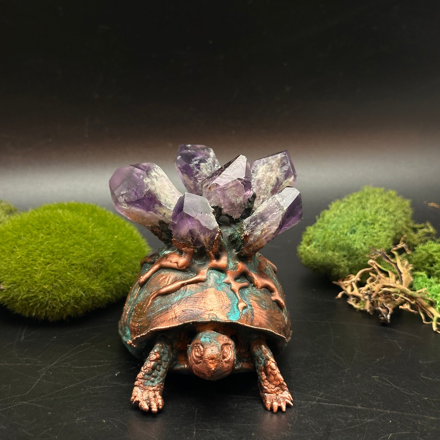 Elder of the Aegis Basin ~ Copper Turtle Sculpture