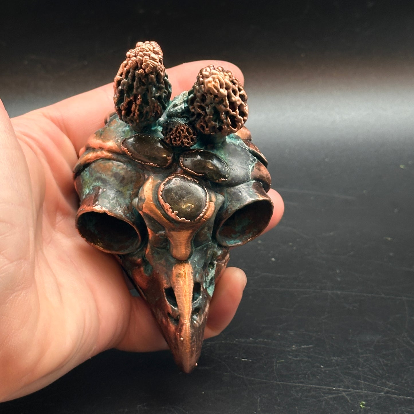 Mirelore Skull ~ Copper Sculpture
