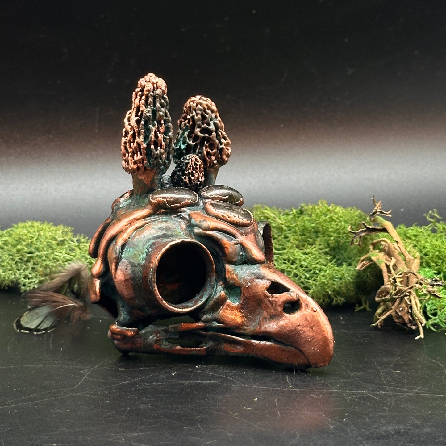 Mirelore Skull ~ Copper Sculpture