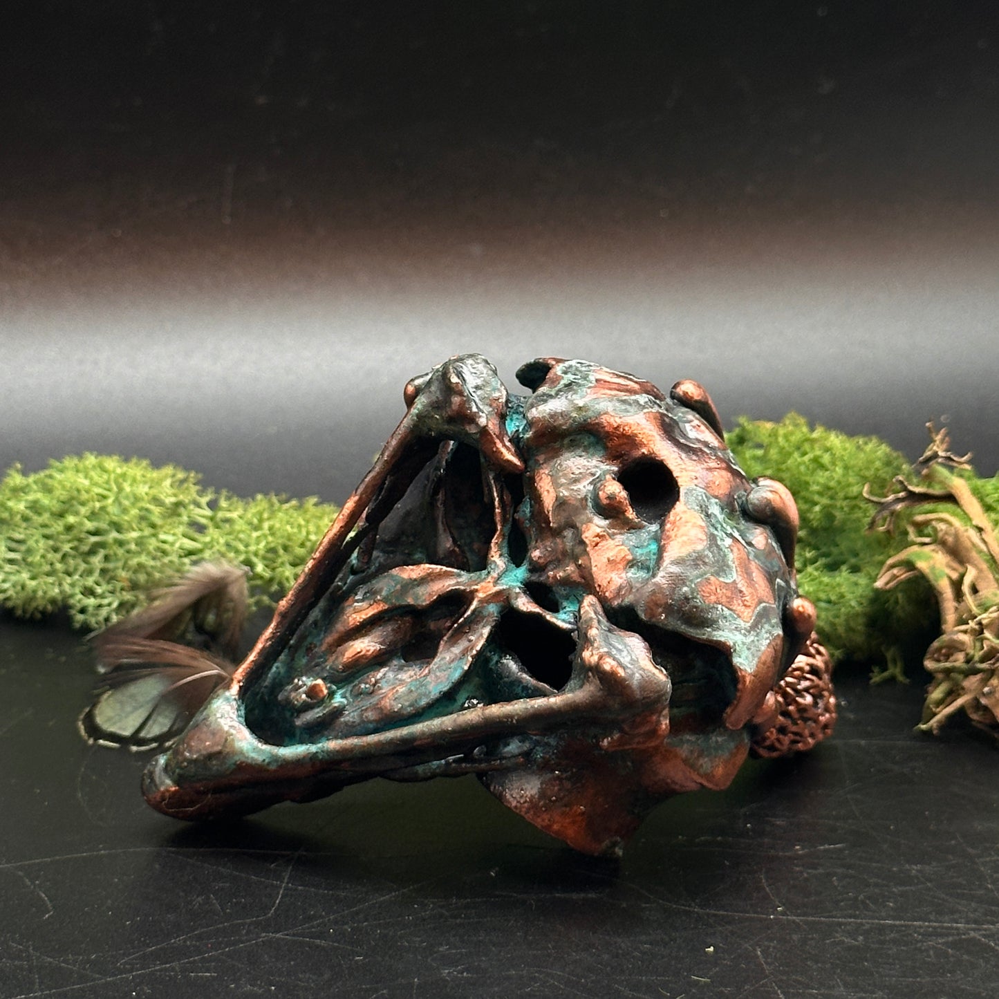 Mirelore Skull ~ Copper Sculpture