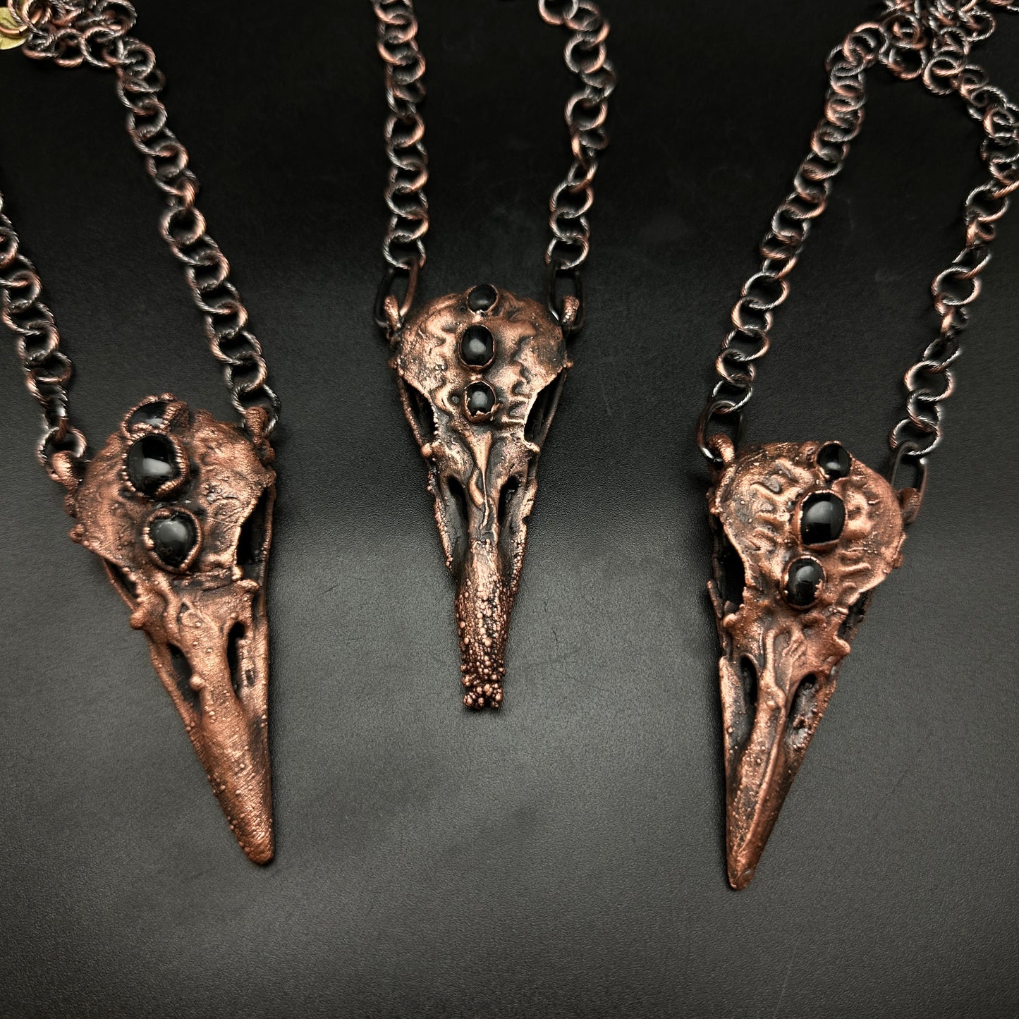 Lil' Raven Dreams ~ Copper Electroformed Necklace