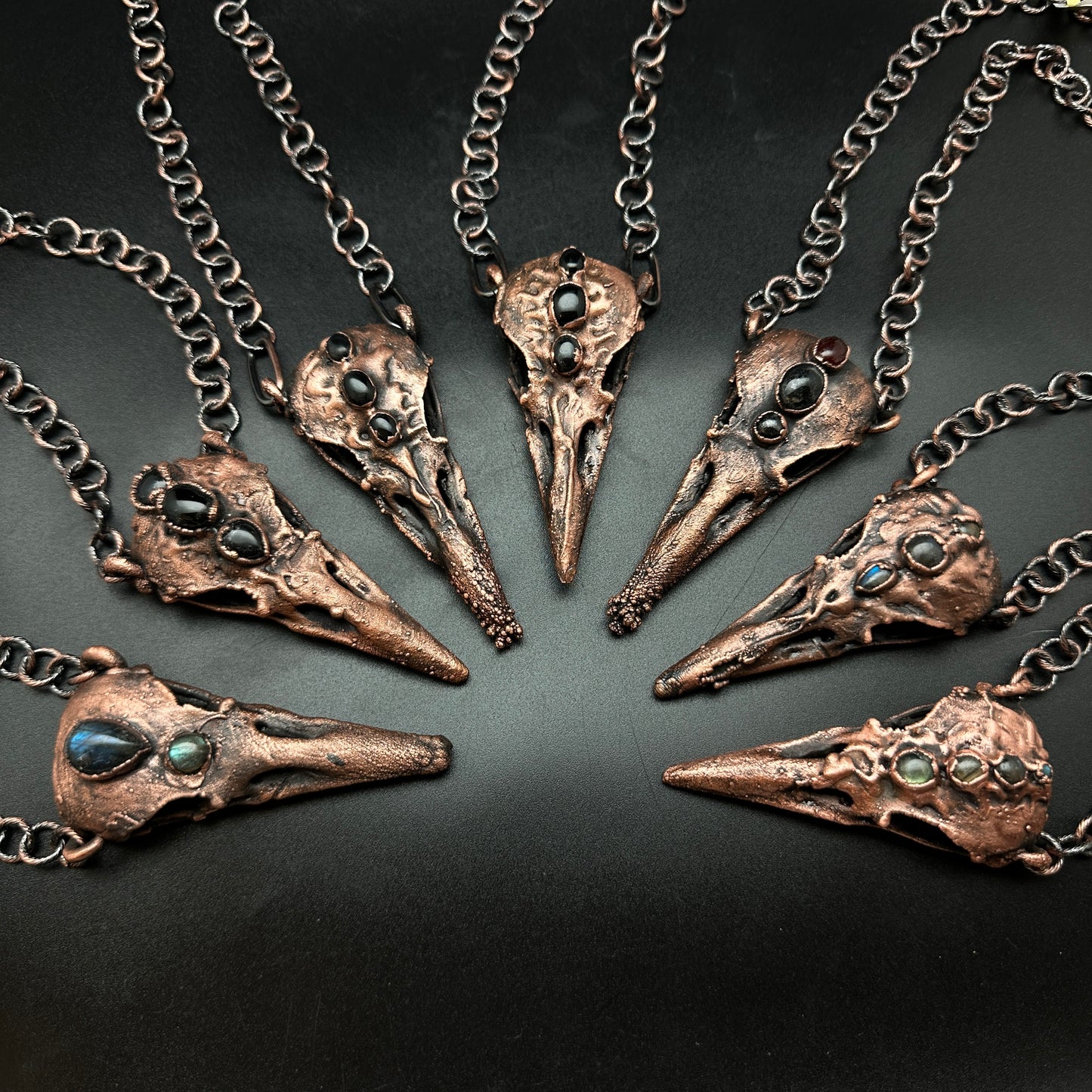 Lil' Raven Dreams ~ Copper Electroformed Necklace
