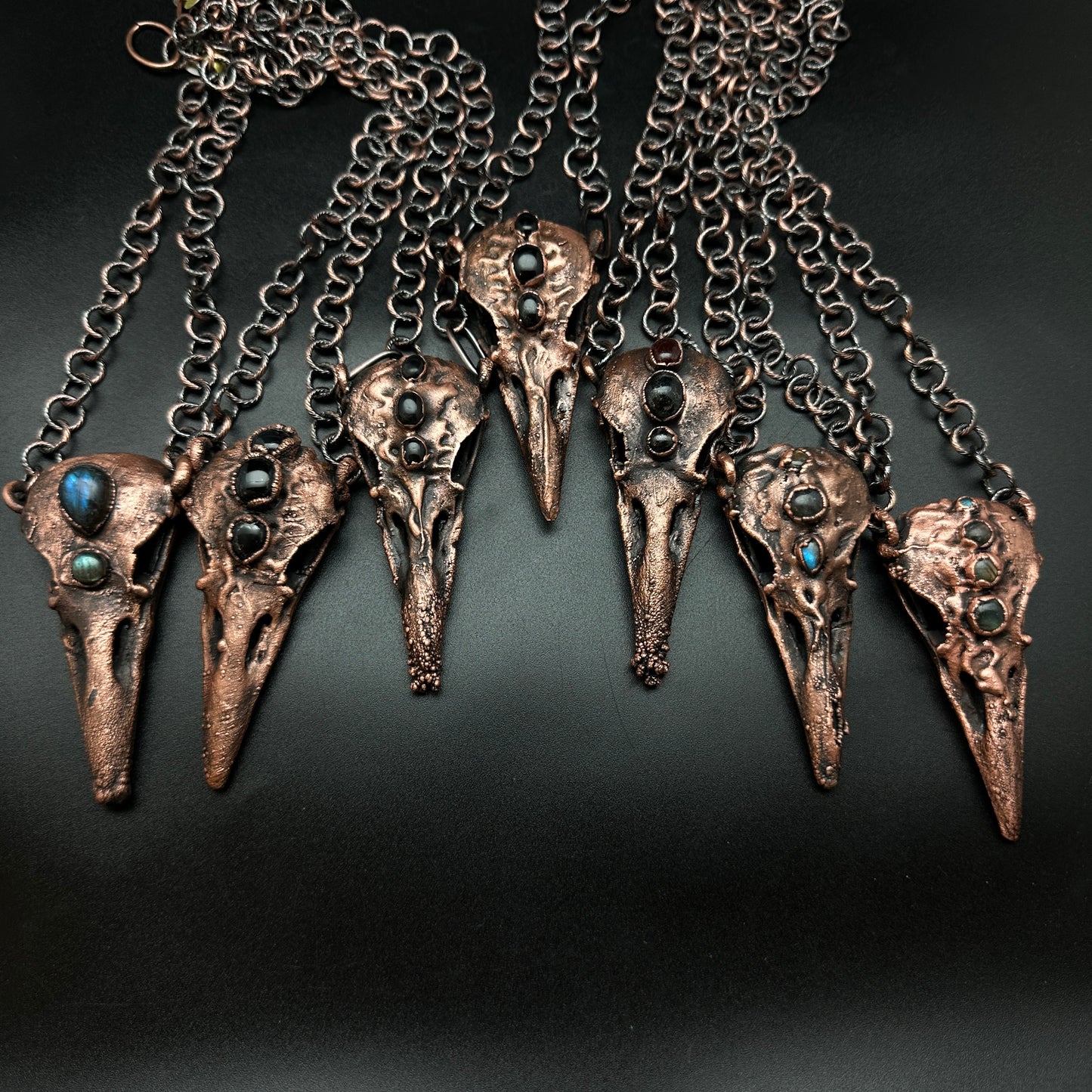 Lil' Raven Dreams ~ Copper Electroformed Necklace