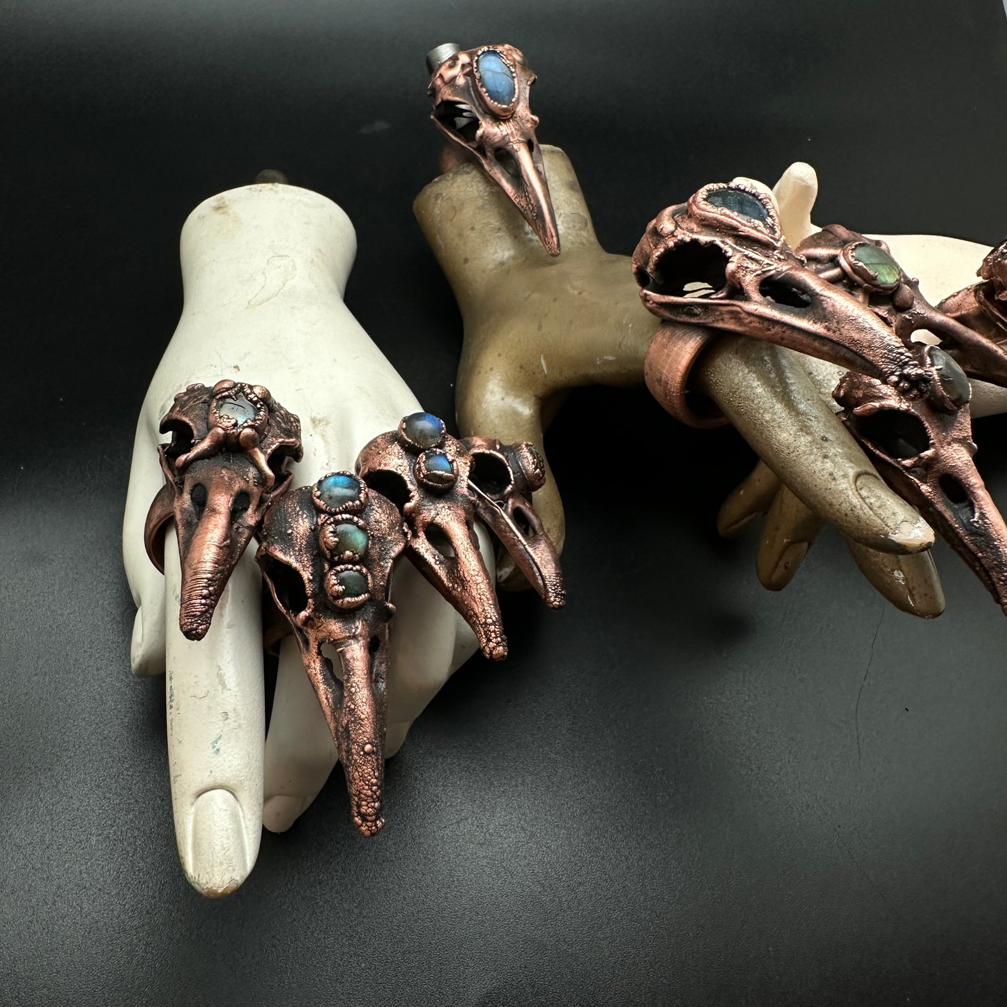 Raven Rings ~ Copper Electroformed