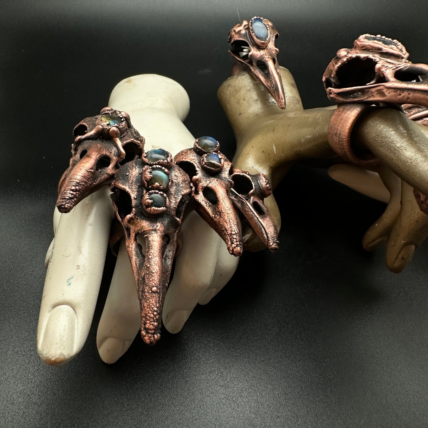 Raven Rings ~ Copper Electroformed