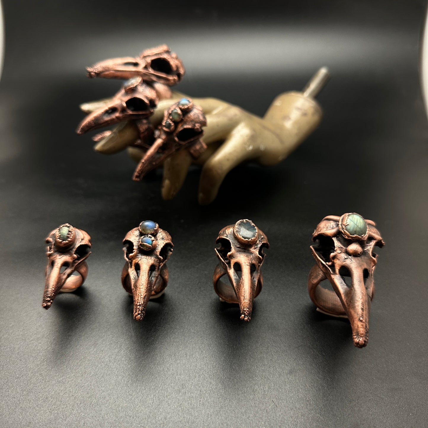 Raven Rings ~ Copper Electroformed