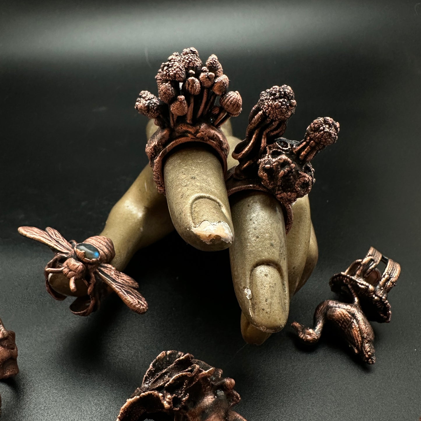 Oddities Ring Collection ~ Copper Electroformed