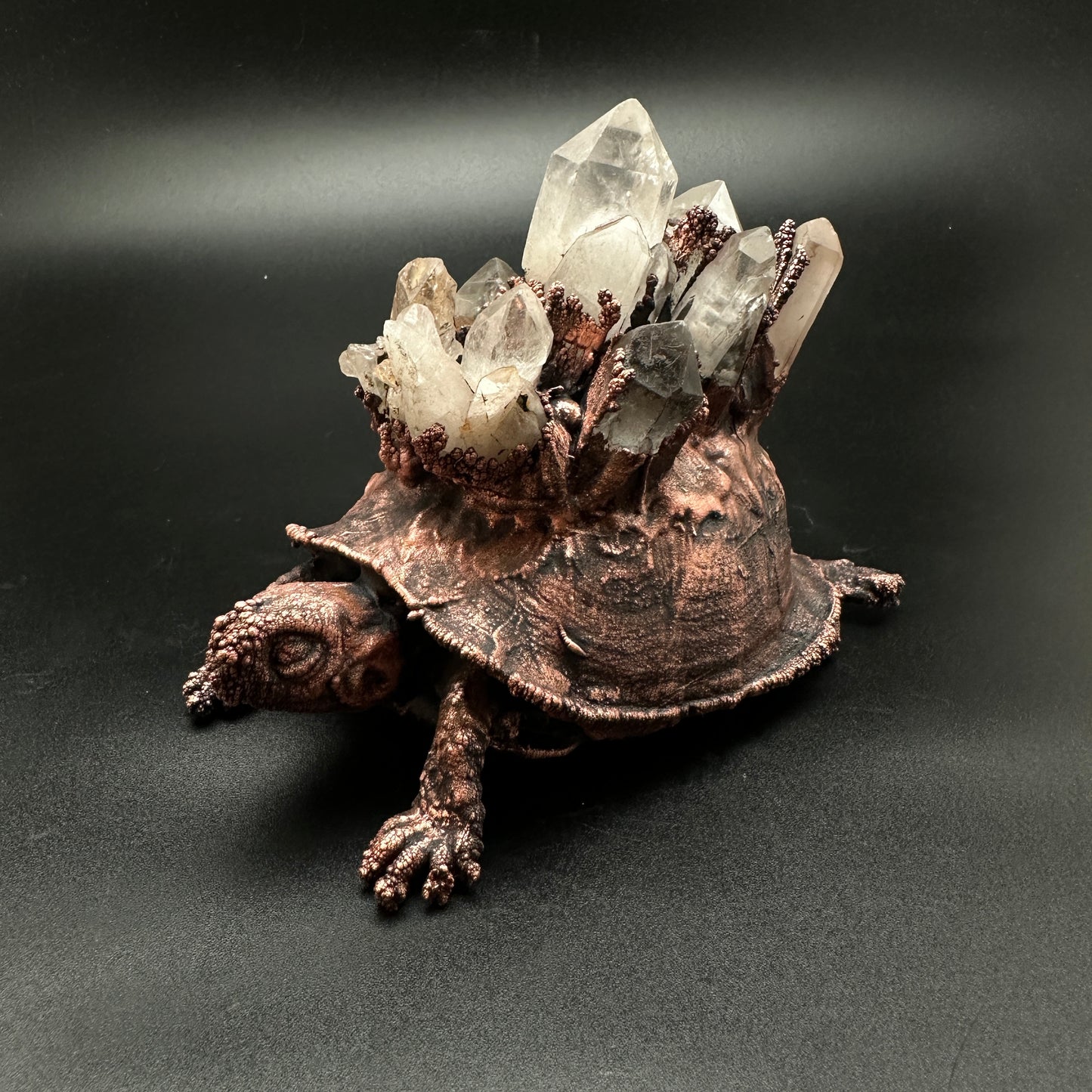 Turtle Castle ~ Copper Electroformed Box Turtle (not real)
