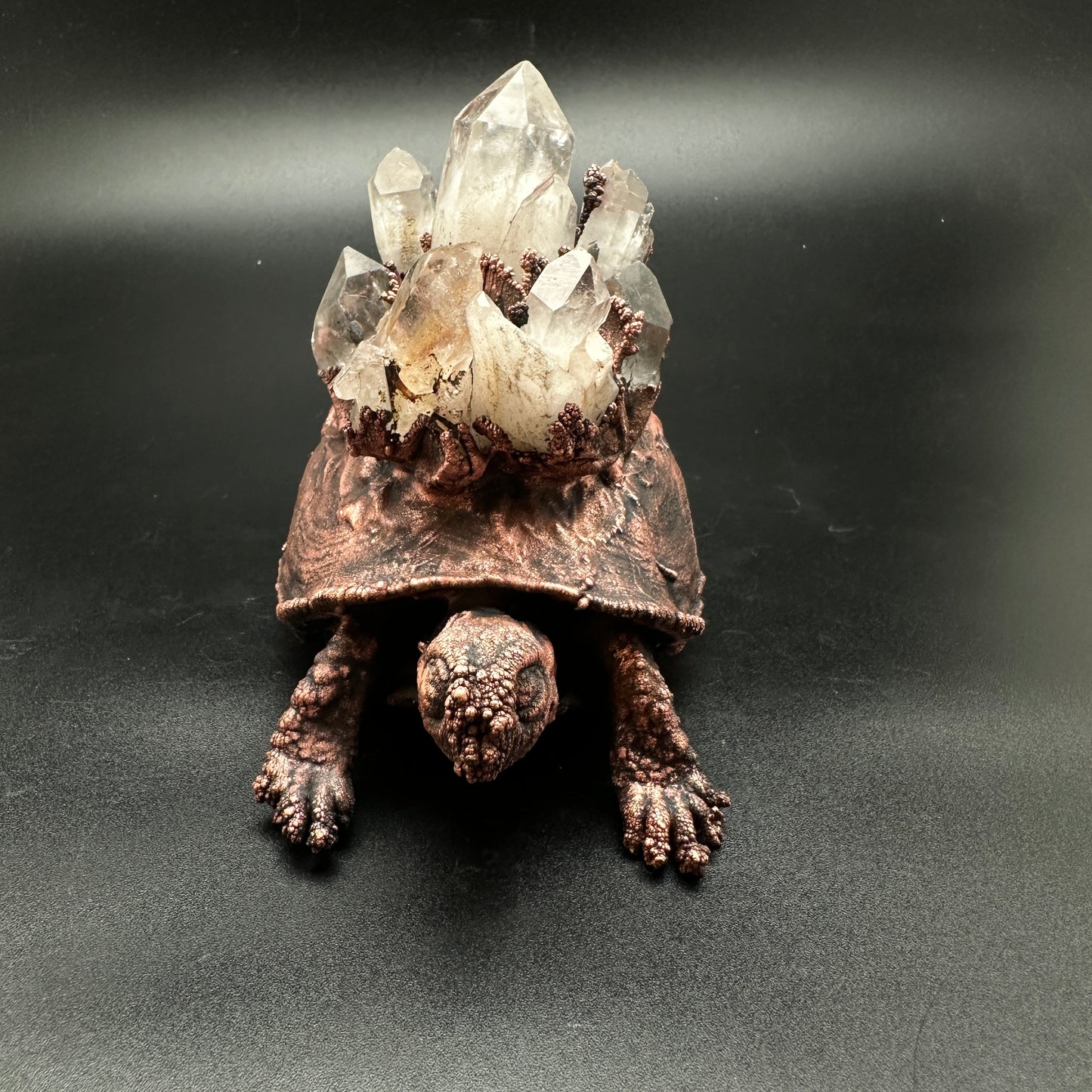 Turtle Castle ~ Copper Electroformed Box Turtle (not real)