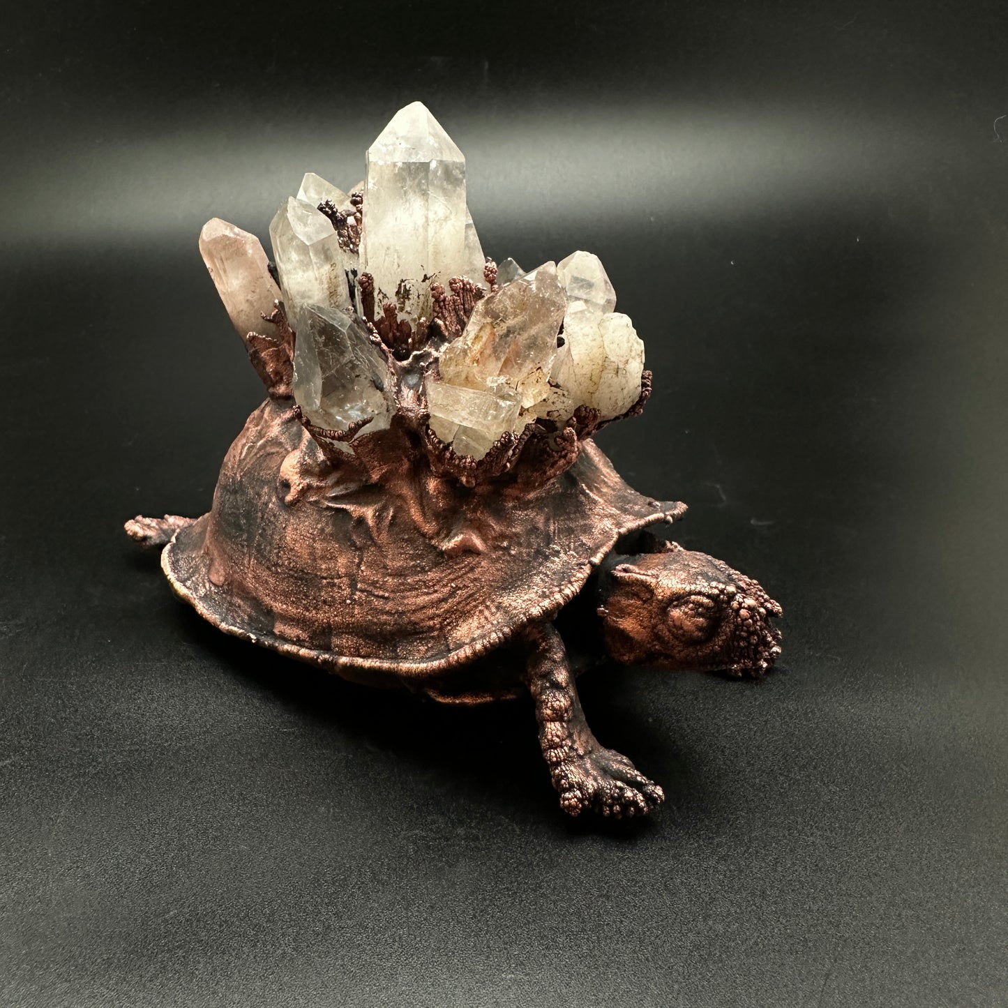 Turtle Castle ~ Copper Electroformed Box Turtle (not real)