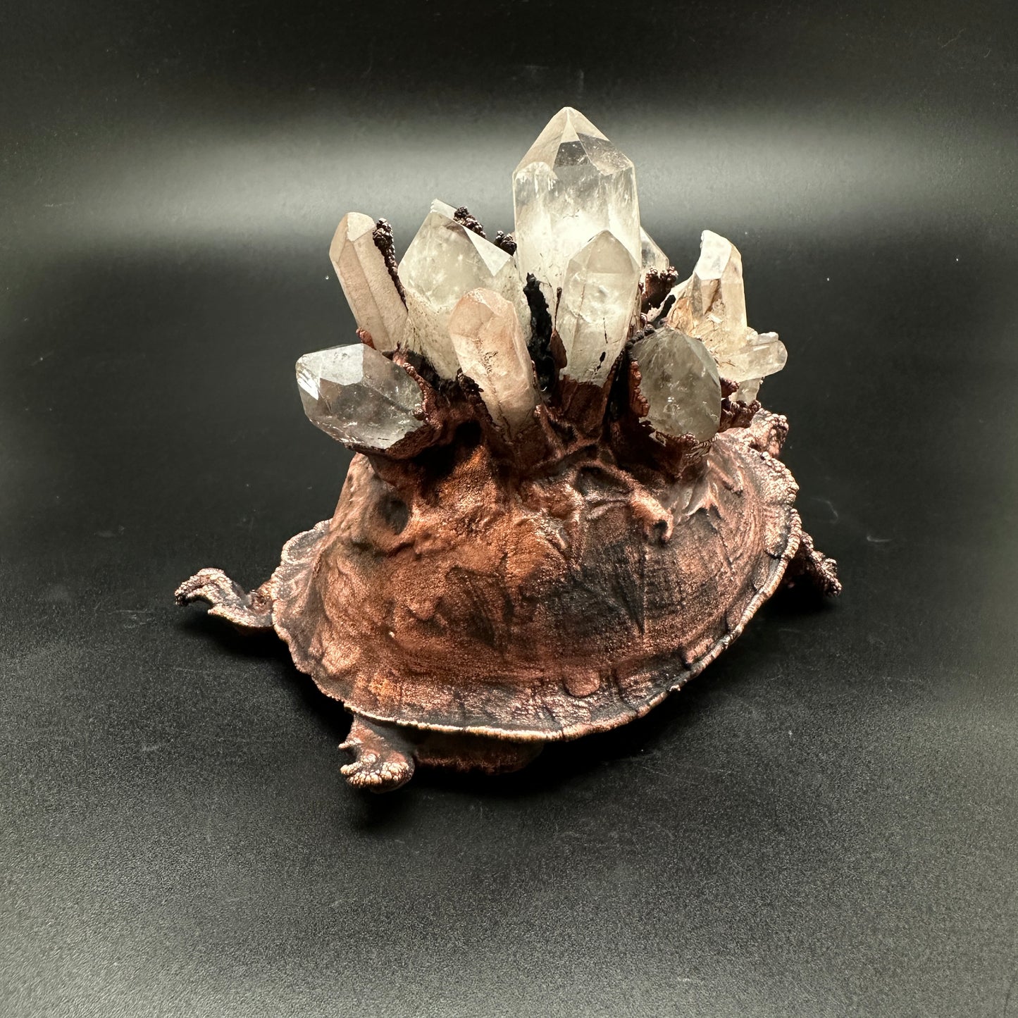 Turtle Castle ~ Copper Electroformed Box Turtle (not real)