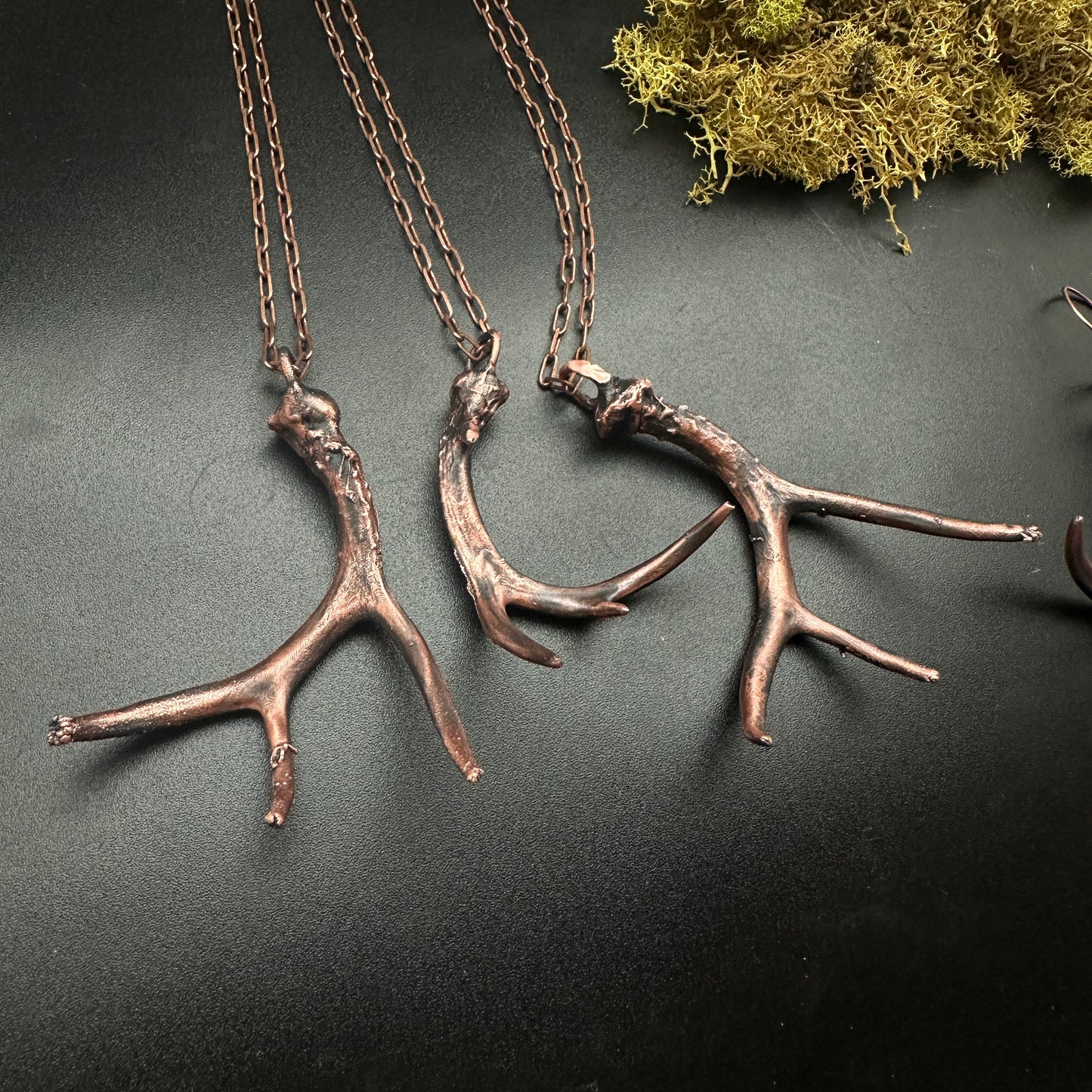 Shed ~ Antler Pendant ~ Copper Electroformed Necklace