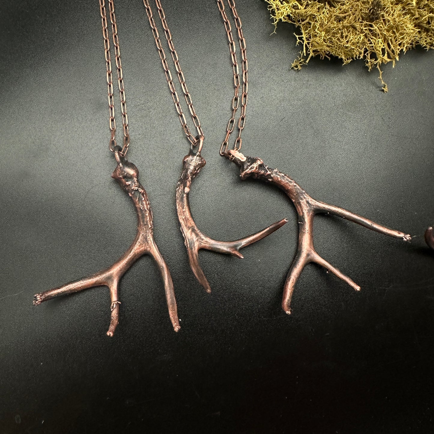 Shed ~ Antler Pendant ~ Copper Electroformed Necklace