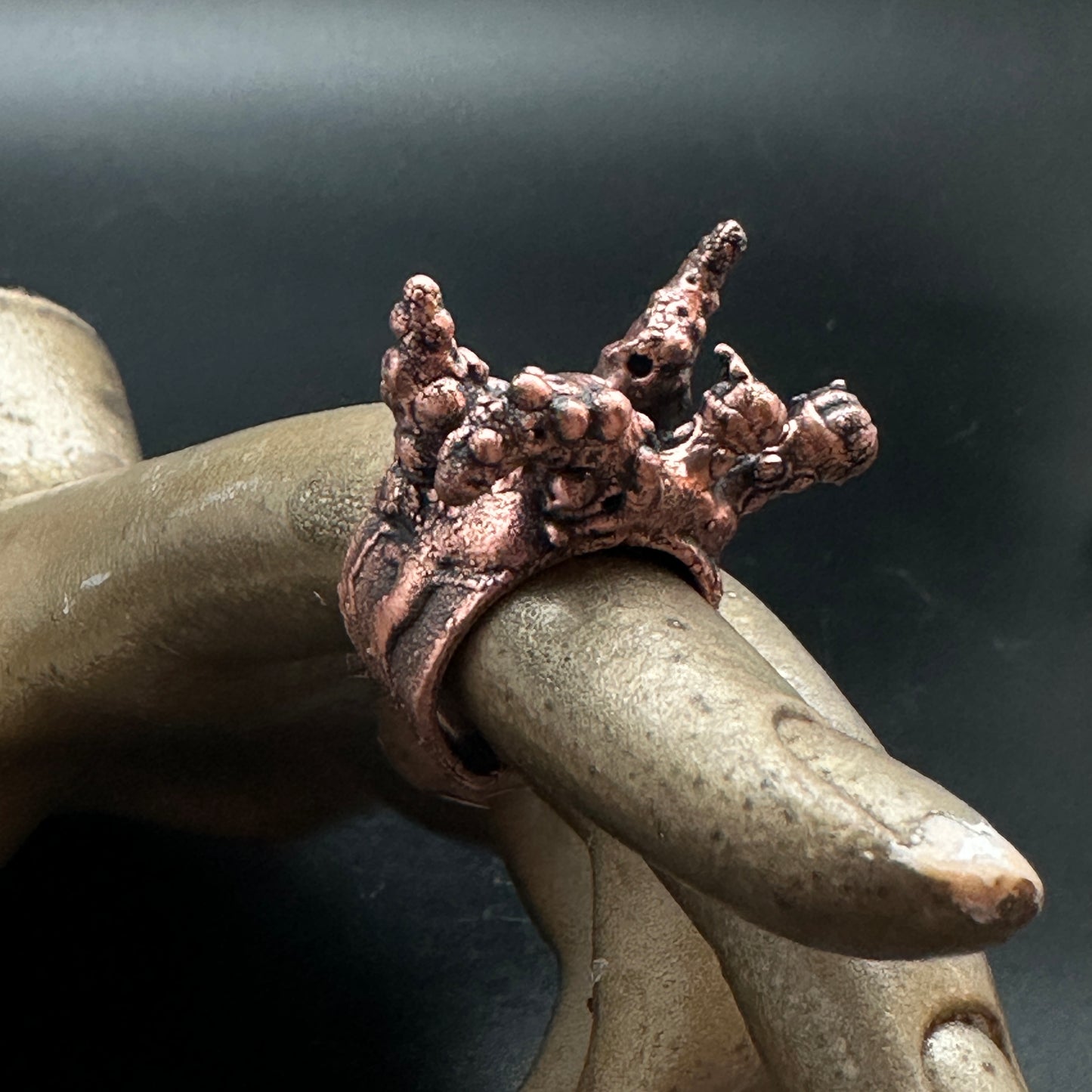 Tentacle Alien Mushroom Cluster Ring ~ Copper Electroformed