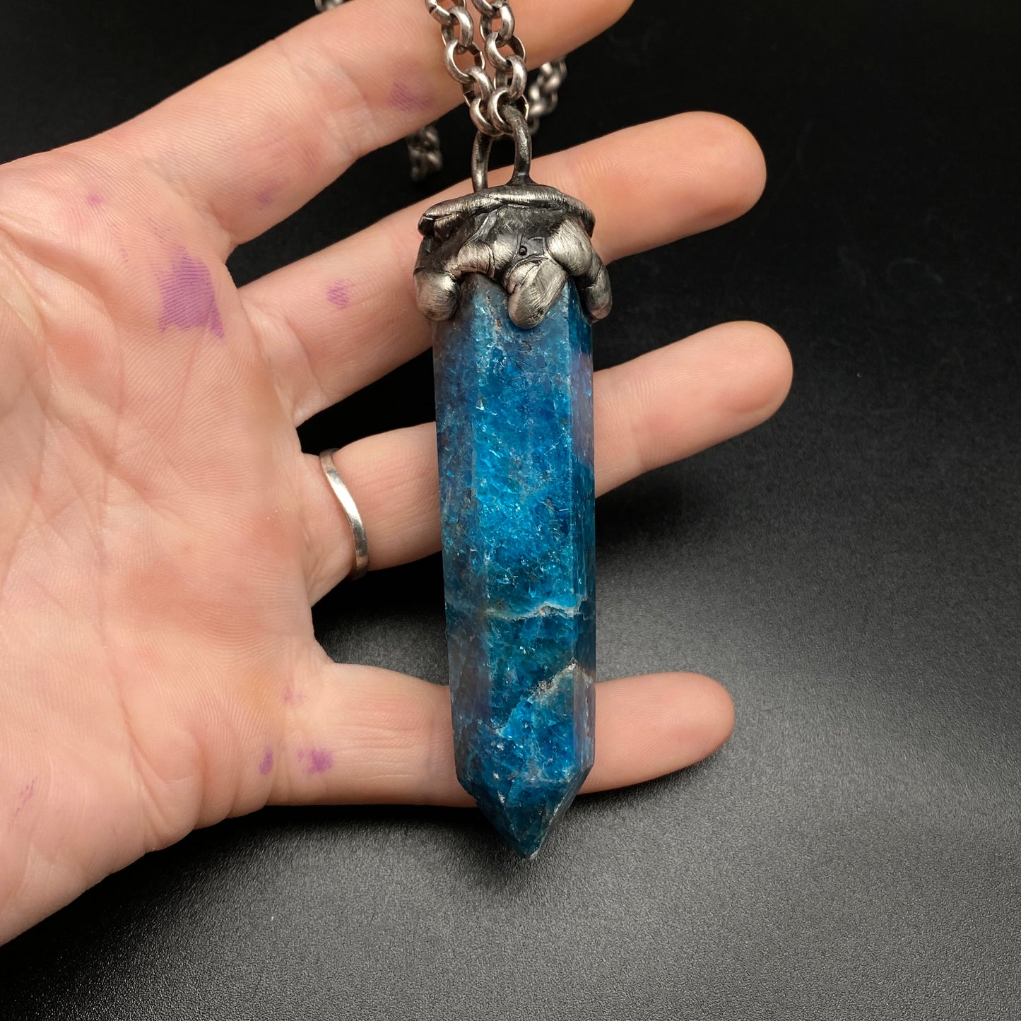 Shield ~ Amazonite Tower Talisman Necklace