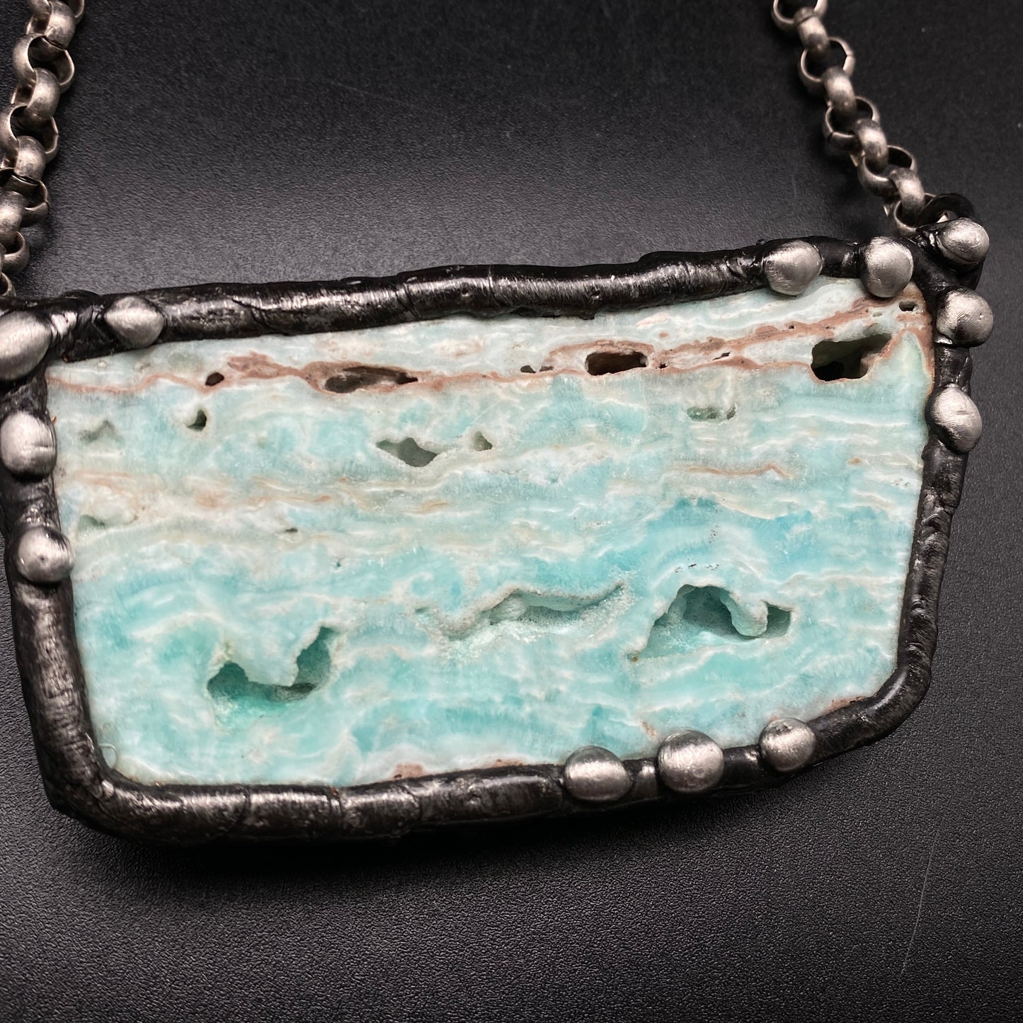 Sail Away ~ Blue Aragonite Necklace