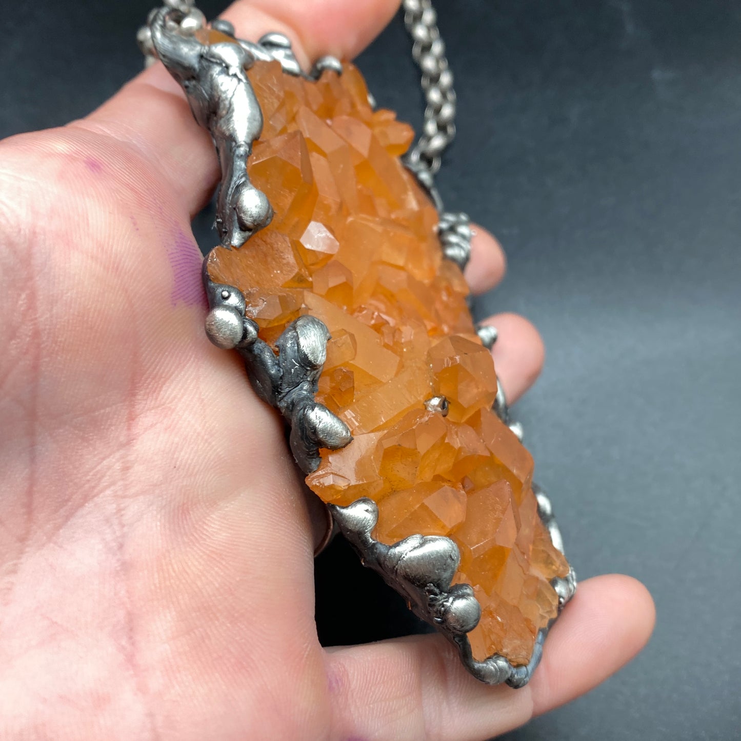 Deja Vu ~ Tangerine Quartz Necklace