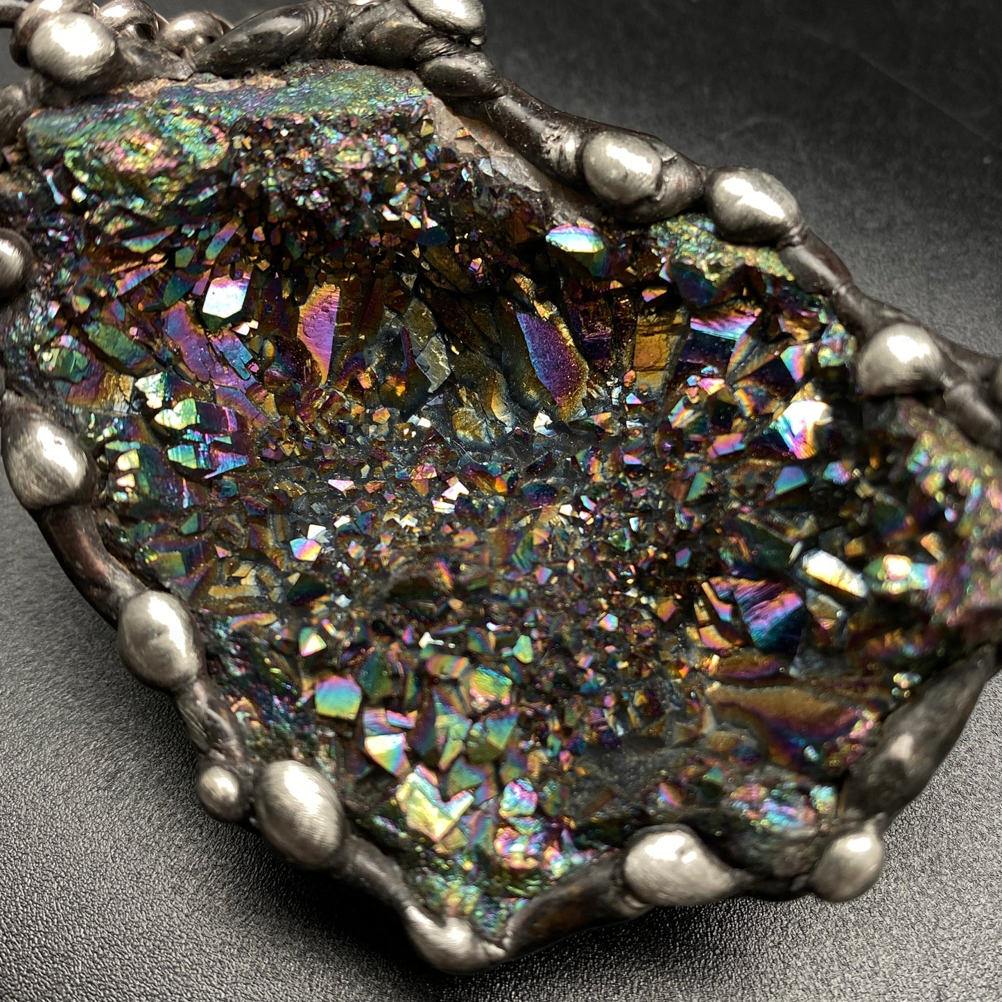 Majestical ~ Unicorn Quartz, Titanium Quartz Geode Necklace