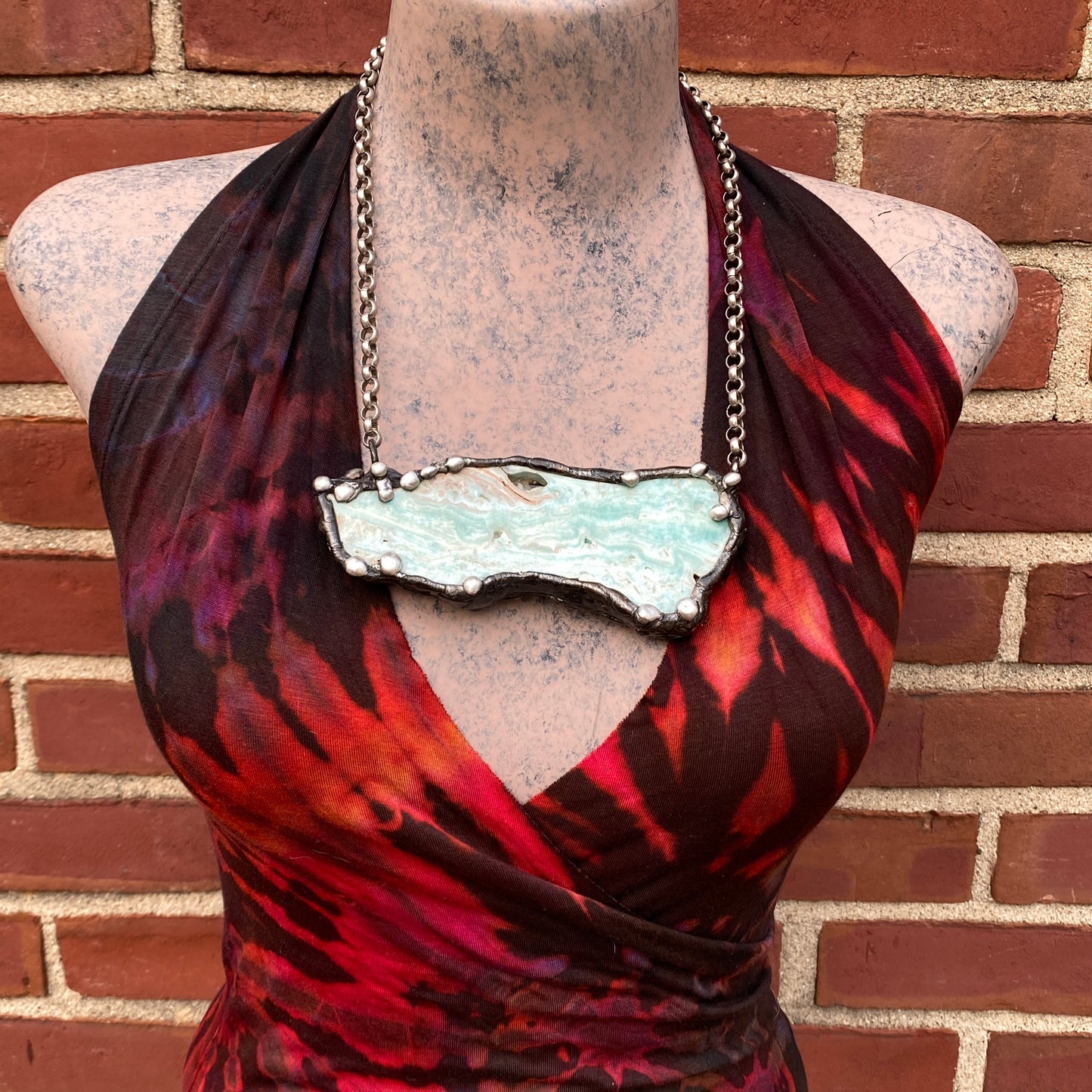 Sail Away XL ~ Blue Aragonite Necklace