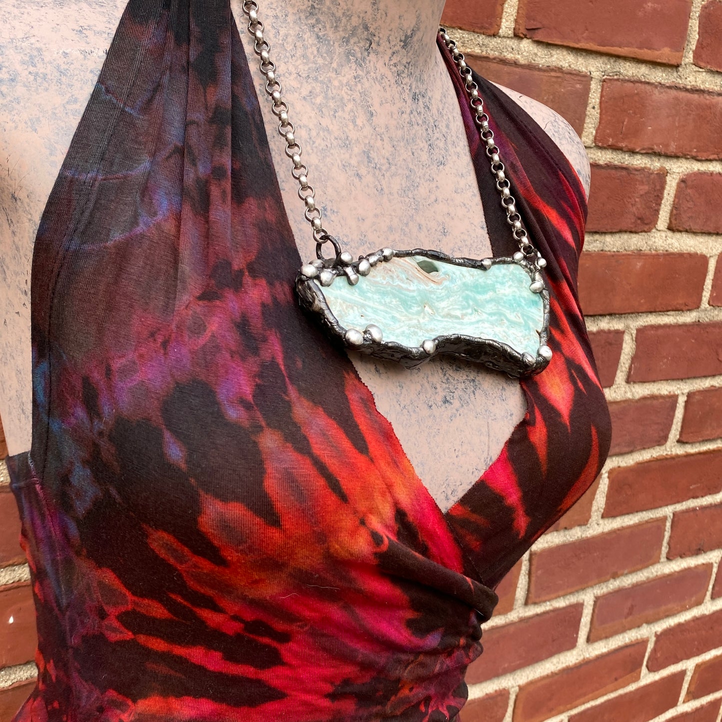 Sail Away XL ~ Blue Aragonite Necklace